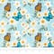 SINGER Blue & Orange Butterfly Cotton Fabric